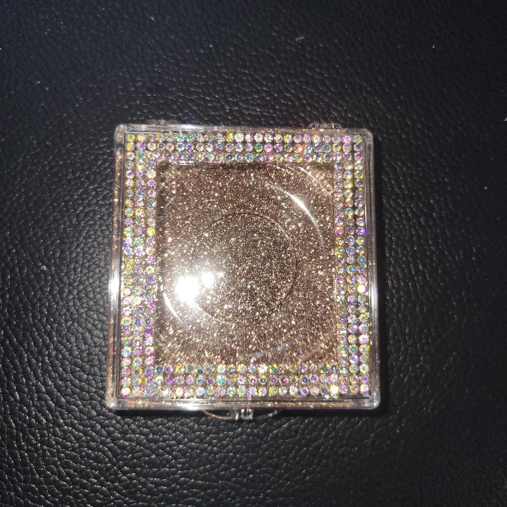 10 Empty Boxes for Eyelashes 3D Packaging Box, Organizer Bling Glitter, 25mm